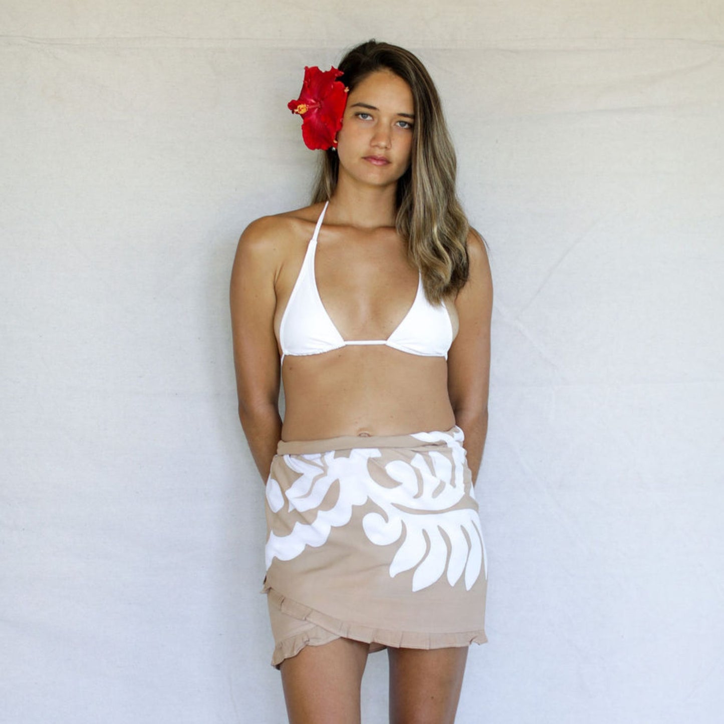 Classic Mini Ruffle Pareo in Woodrose