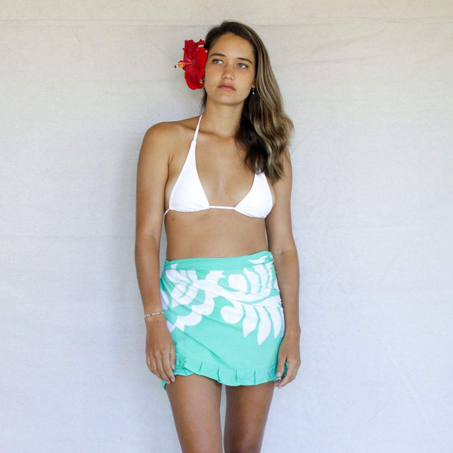Classic Mini Ruffle Pareo in Woodrose