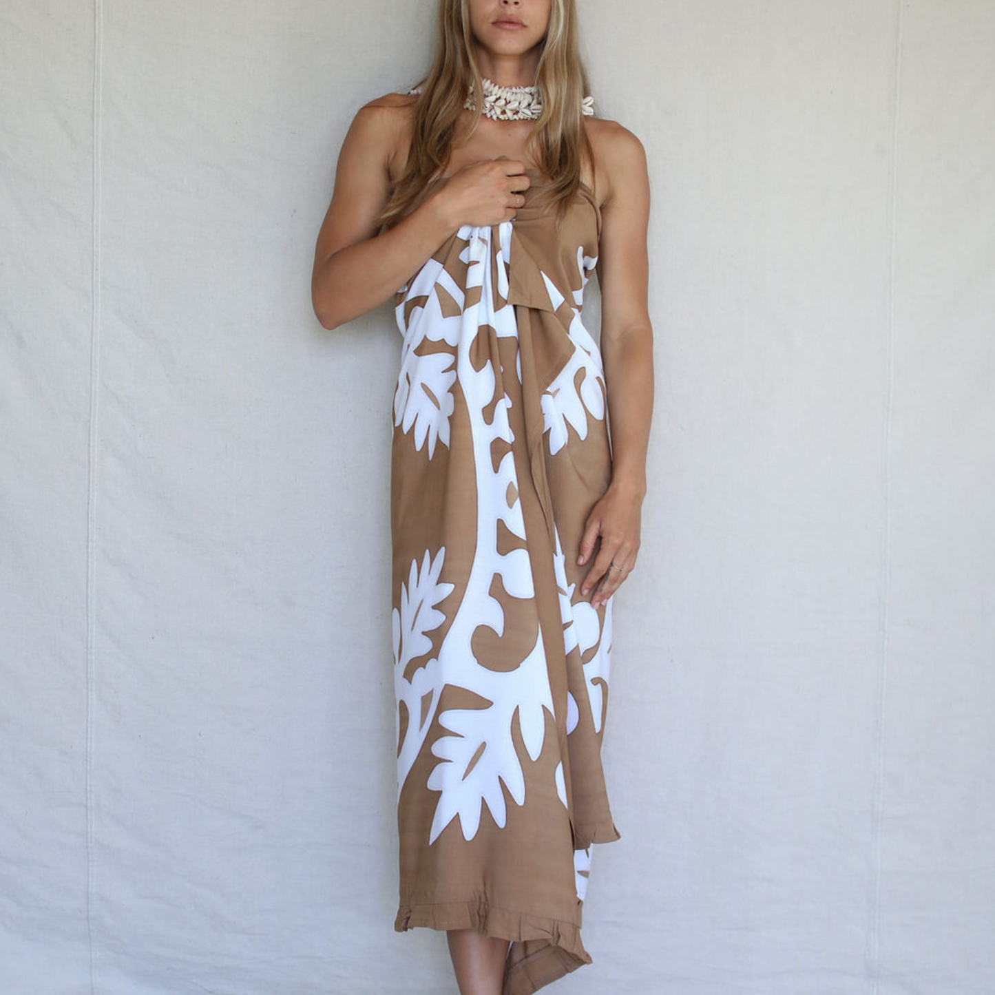 Classic Long Ruffle Pareo in Ulu