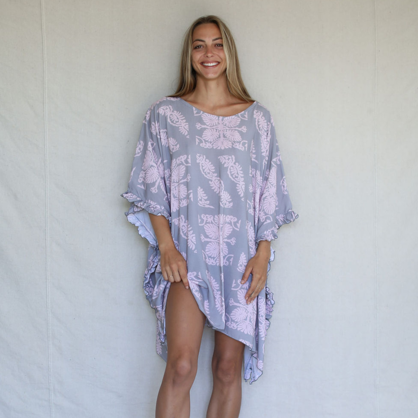 Light Poi & Guava Patchwork Lounge Dress
