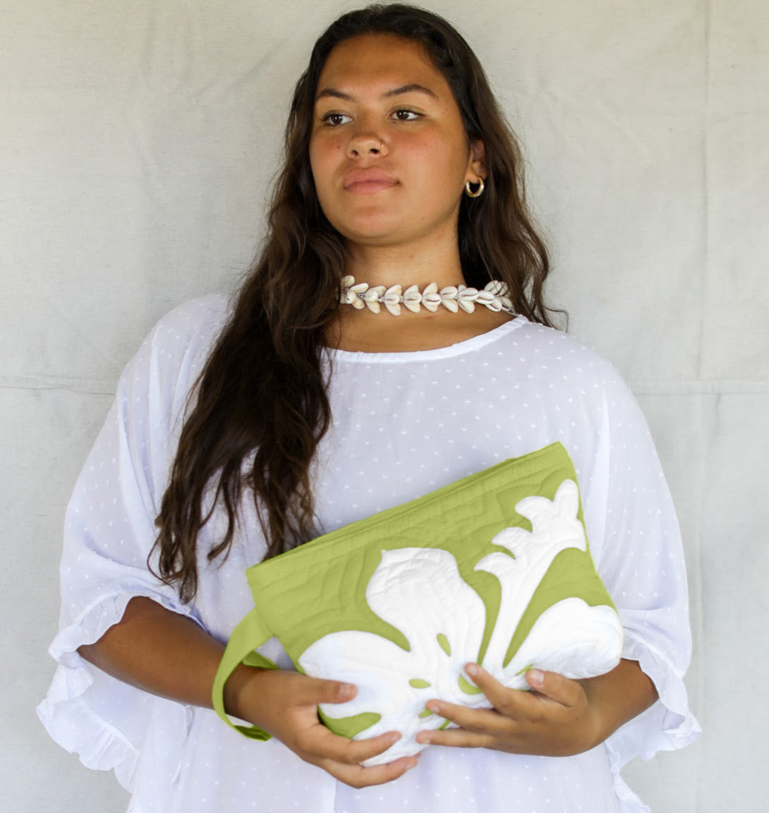 The Quilted Clutch in Hibiscus
