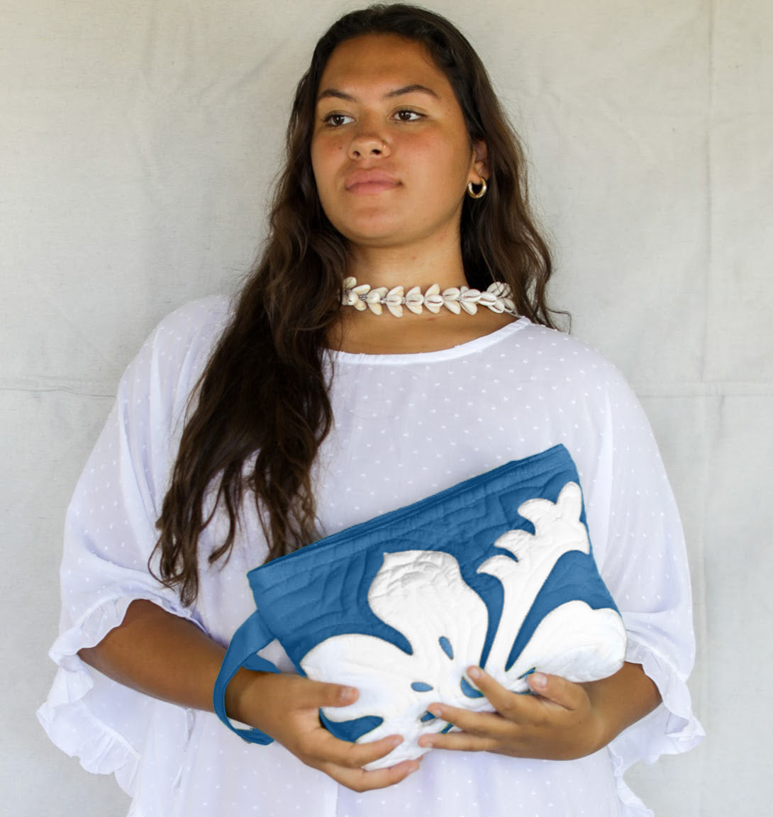 The Quilted Clutch in Hibiscus