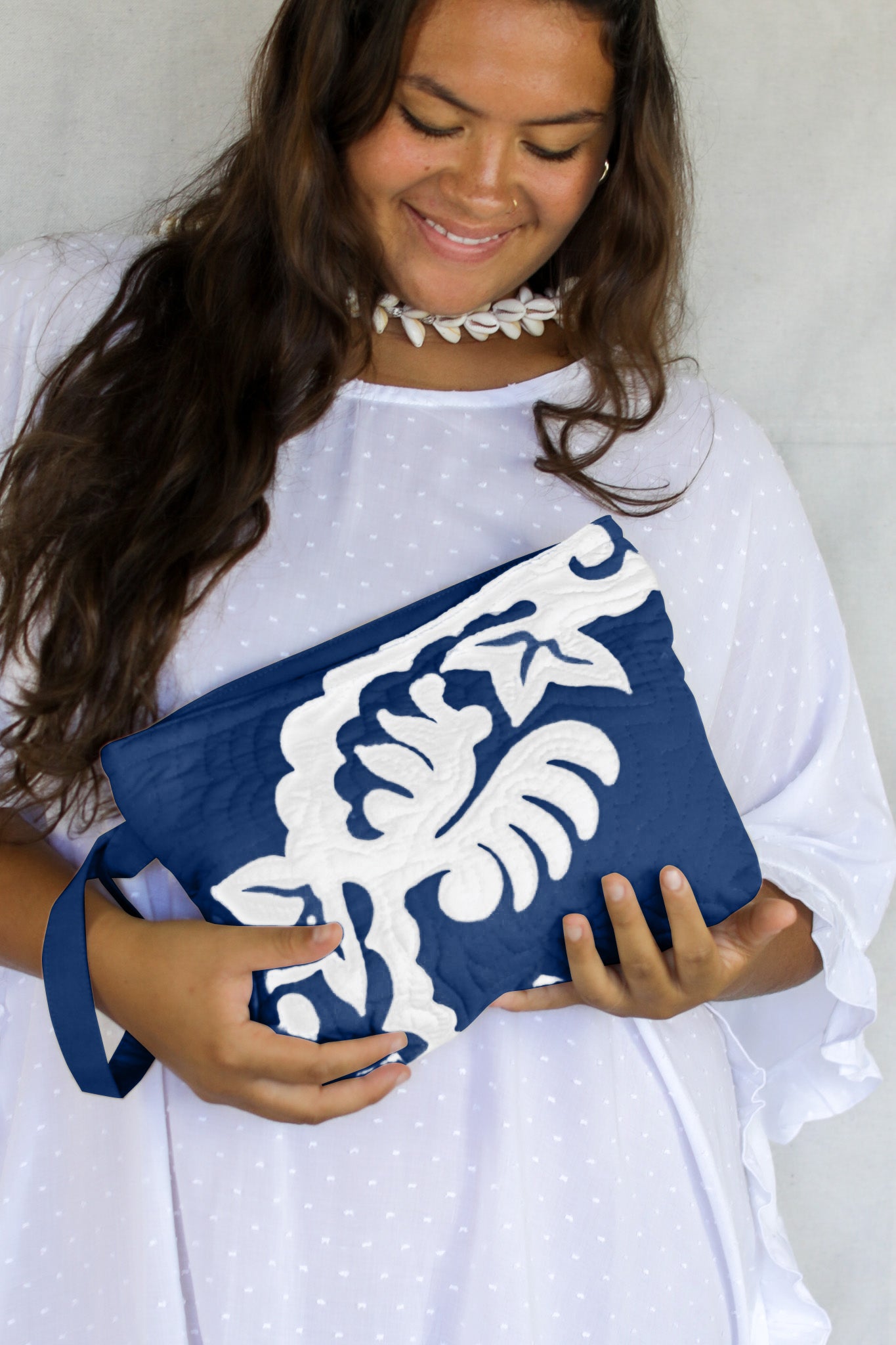 The Quilted Clutch in Woodrose