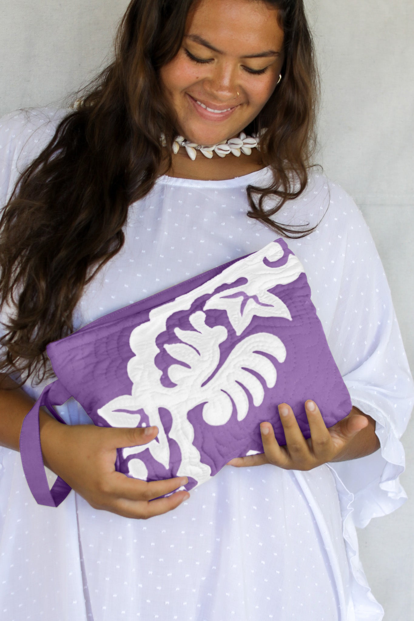 The Quilted Clutch in Woodrose