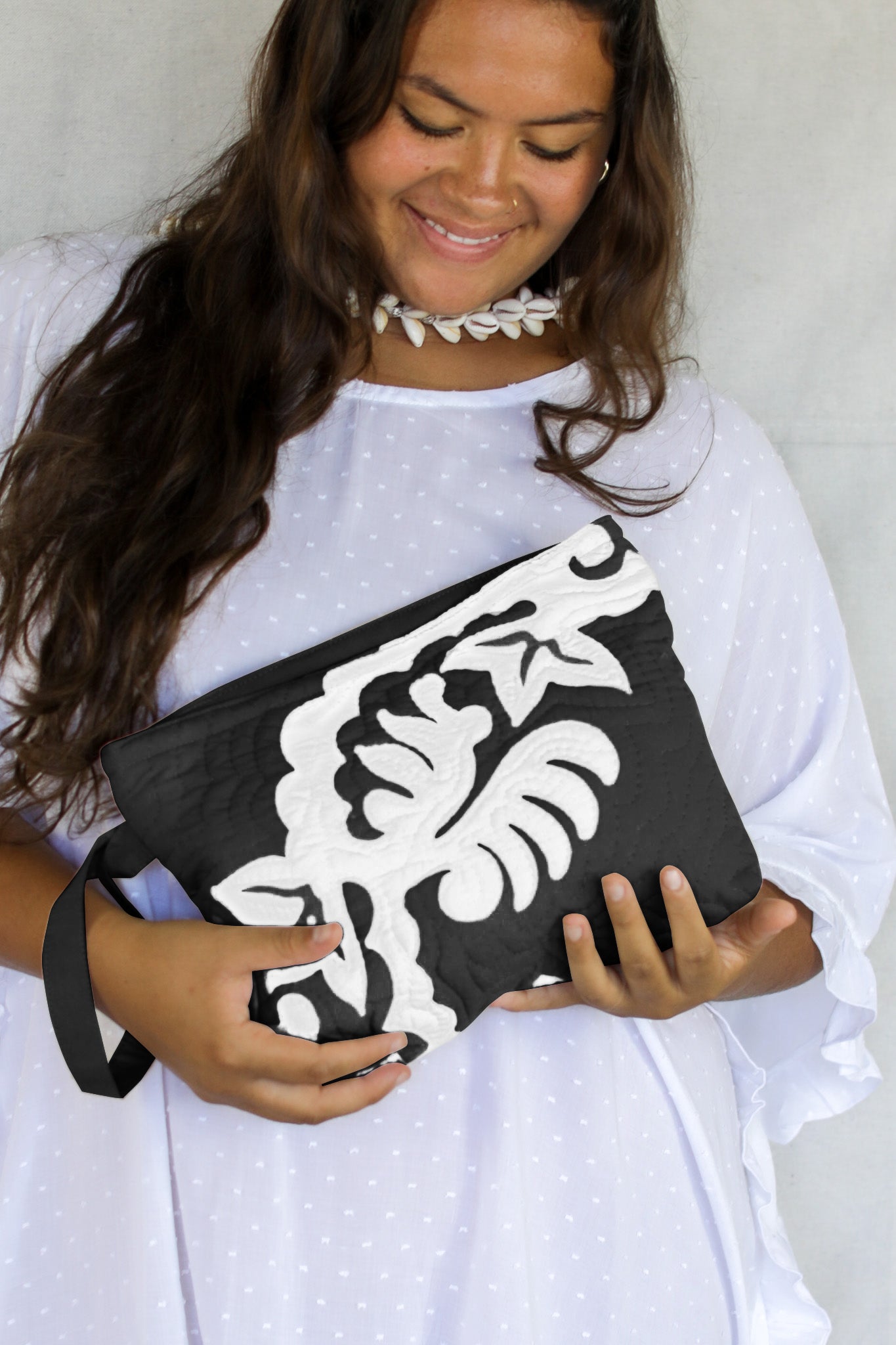 The Quilted Clutch in Woodrose