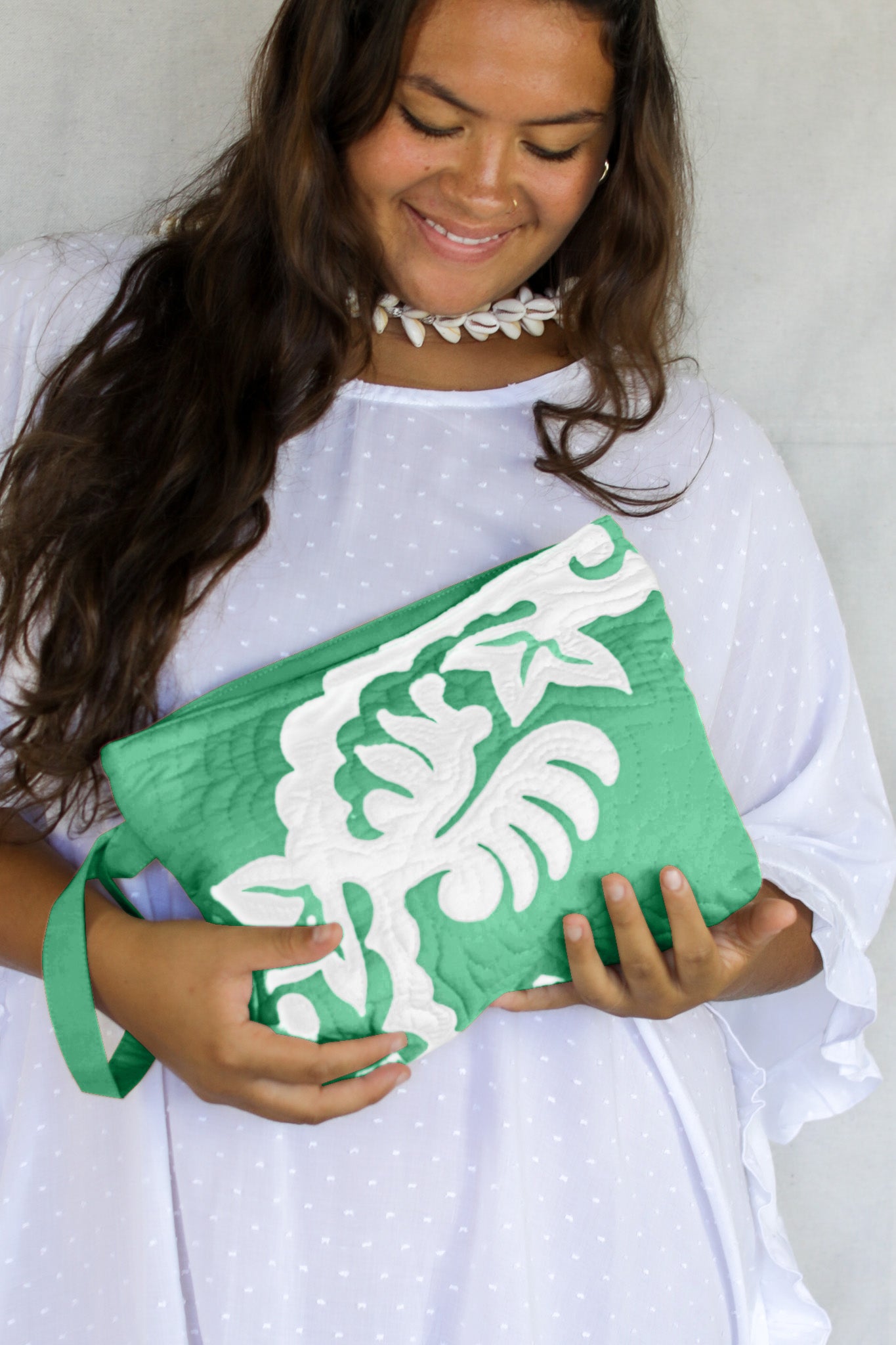 The Quilted Clutch in Woodrose