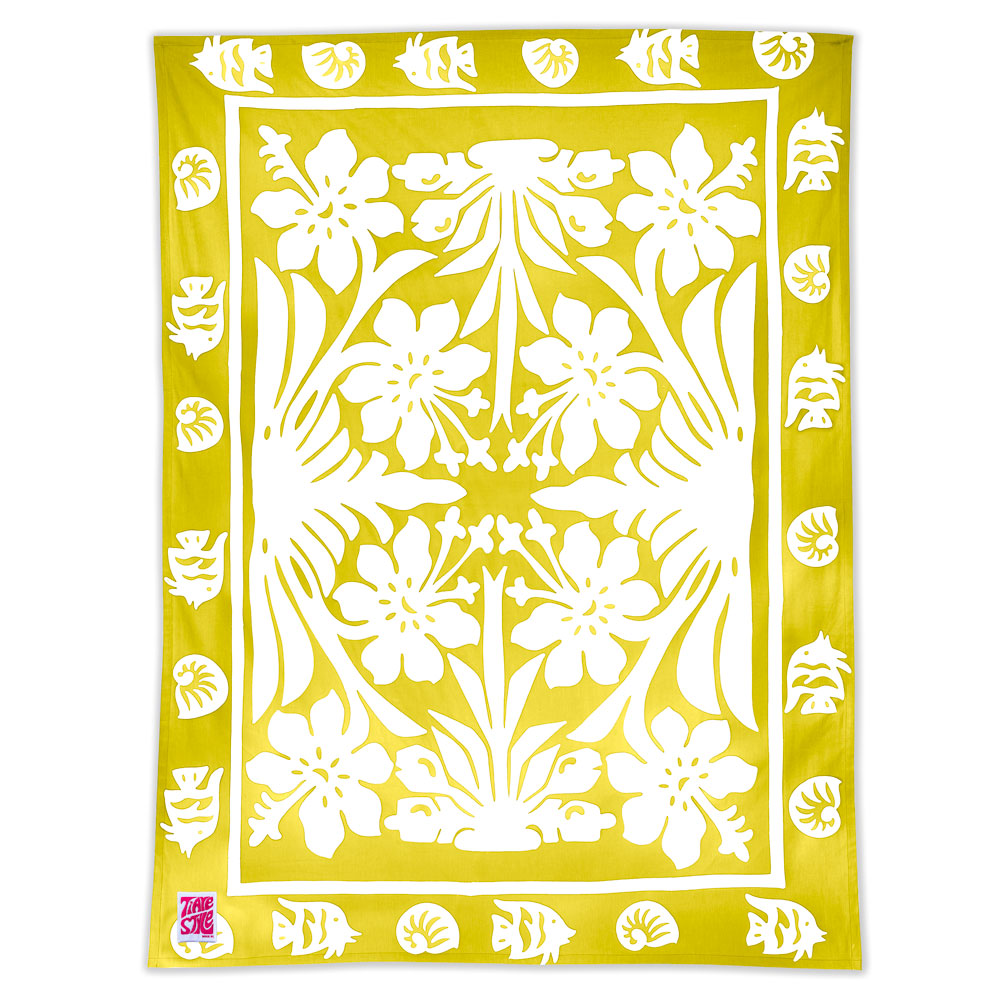 The Maui Beach Sheet in Hibiscus