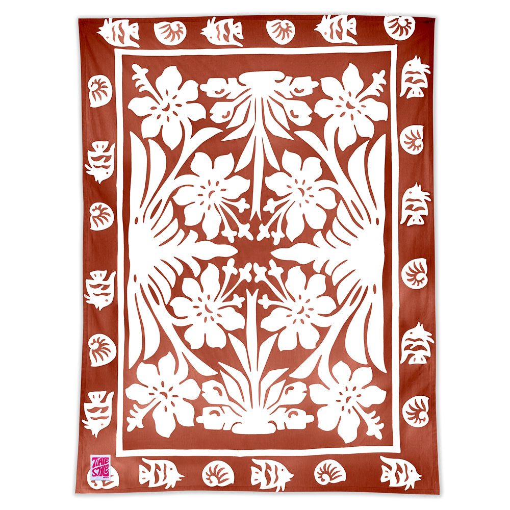 The Maui Beach Sheet in Hibiscus