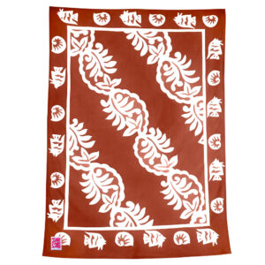 Product image of Woodrose pattern Maui Beach Sheet in a Red Sand color.